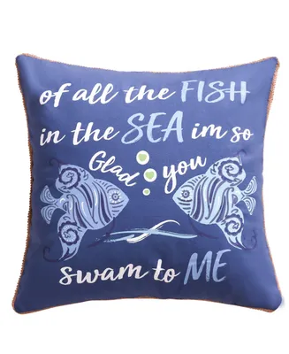 Levtex Laida Beach All Fish in the Sea Decorative Pillow, 20" x 20"
