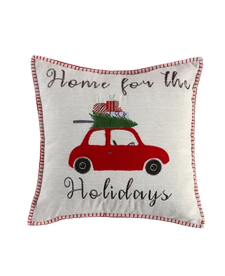 Levtex Christmas Road Trip Gingham Decorative Pillow, 18" x 18"