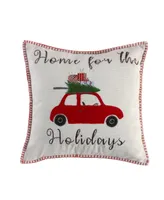 Levtex Christmas Road Trip Gingham Decorative Pillow