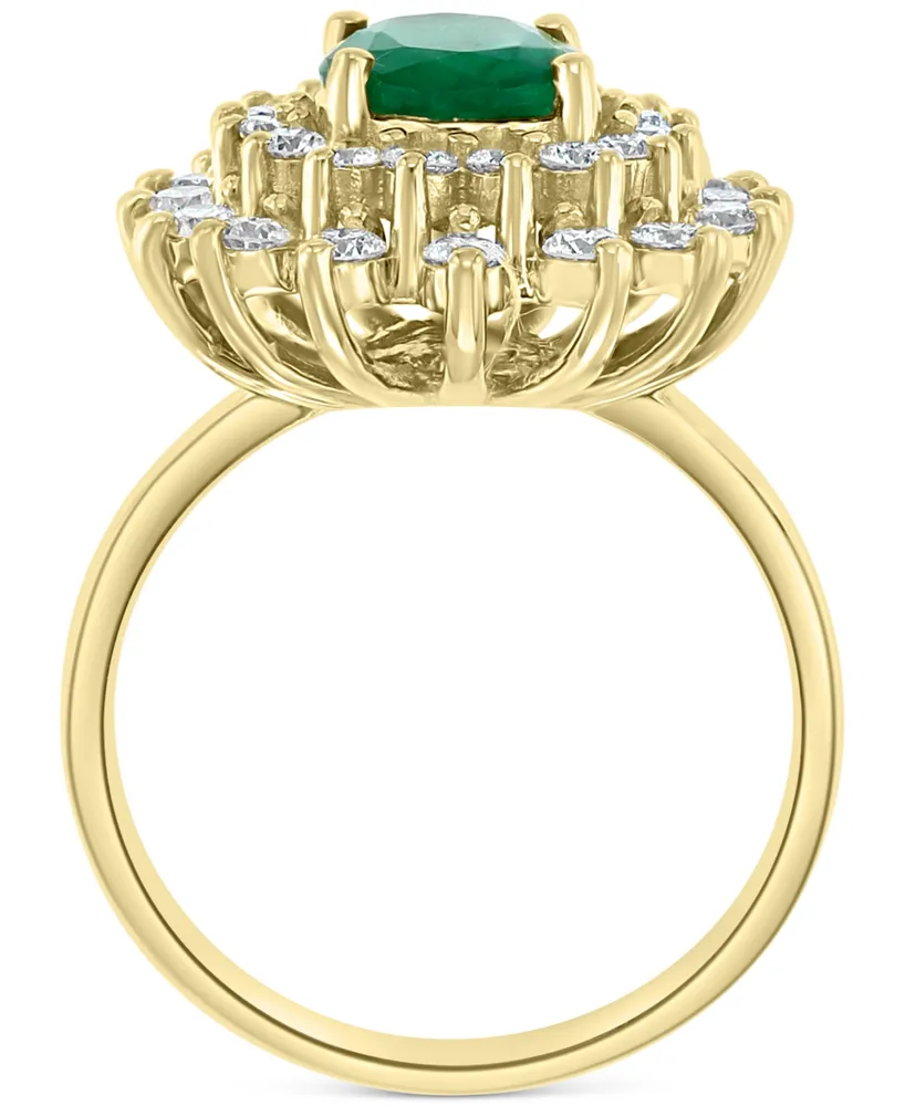 Effy Emerald (1-1/2 ct. t.w.) & Diamond (1 ct. t.w.) Ring in 14k Gold