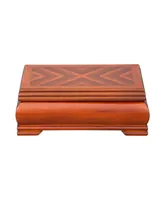 Mele Co. Carmen Wooden Jewelry Box in Walnut Finish