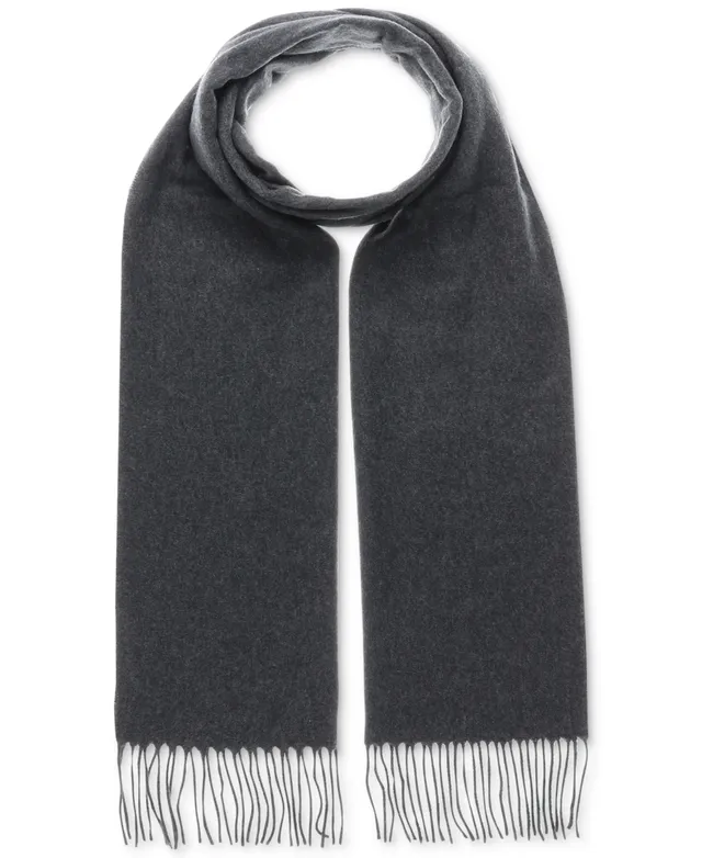 V. Fraas Men's Solid Rib Knit Scarf