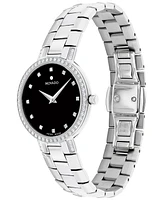 Movado Women's Swiss Faceto Diamond (1/4 ct. t.w.) Stainless Steel Bracelet Watch 28mm