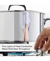 KitchenAid 5-Ply Clad Stainless Steel 8 Quart Stockpot with Lid