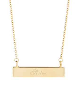 brook & york 14K Gold Plated Sister Bar Necklace - Gold