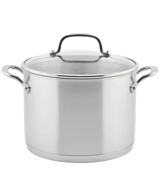 KitchenAid 3-Ply Base Stainless Steel 8 Quart Induction Stockpot with Lid