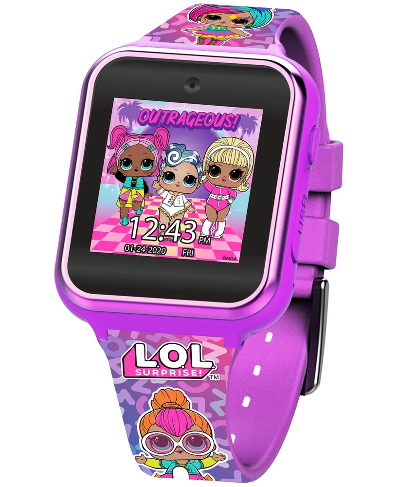 Accutime Kid's Lol Surprise Pink Silicone Strap Smart Watch 46x41mm