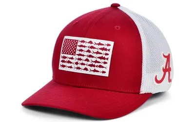 Columbia Alabama Crimson Tide Pfg Fish Flag Stretch-Fitted Cap