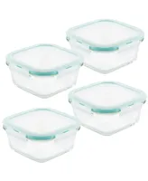 Lock n Lock Purely Better Glass 8-Pc. Square 17-Oz. Food Storage Containers