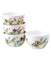 Certified International Christmas Story 4 Piece Ice Cream Bowl