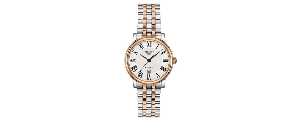 Tissot Women's Swiss Automatic Carson Premium Two-Tone Stainless Steel Bracelet Watch 30mm