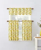 No. 918 Sunny Sunflower Print Semi Sheer Rod Pocket Kitchen Curtain Collection