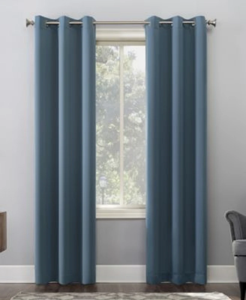 Sun Zero Preston Energy Saving Blackout Grommet Curtain Panel