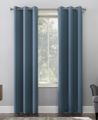 Sun Zero Preston Energy Saving Blackout Grommet Curtain Panel