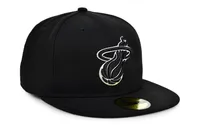 New Era Miami Heat Black White 59FIFTY Cap