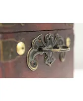 Vintiquewise Rustic Studded Index/Recipe Card Box with Antiqued Latch, 4 X 6 Cards