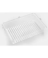 Vintiquewise Clear Plastic Drawer Organizers, Set of 4
