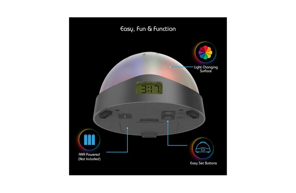 Tzumi Aura Led Compact Projection Nightlight Clock