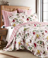 Levtex Joybirds Watercolor Etched Reversible Quilt