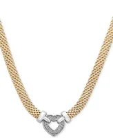 Diamond Heart Necklace in 14k Gold Vermeil and Sterling Silver (1/8 ct. t.w.)