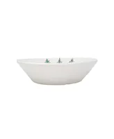 Vietri Lastra Holiday Medium Shallow Serving Bowl