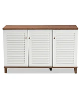 Baxton Studio Coolidge 8-Shelf Shoe Storage Cabinet