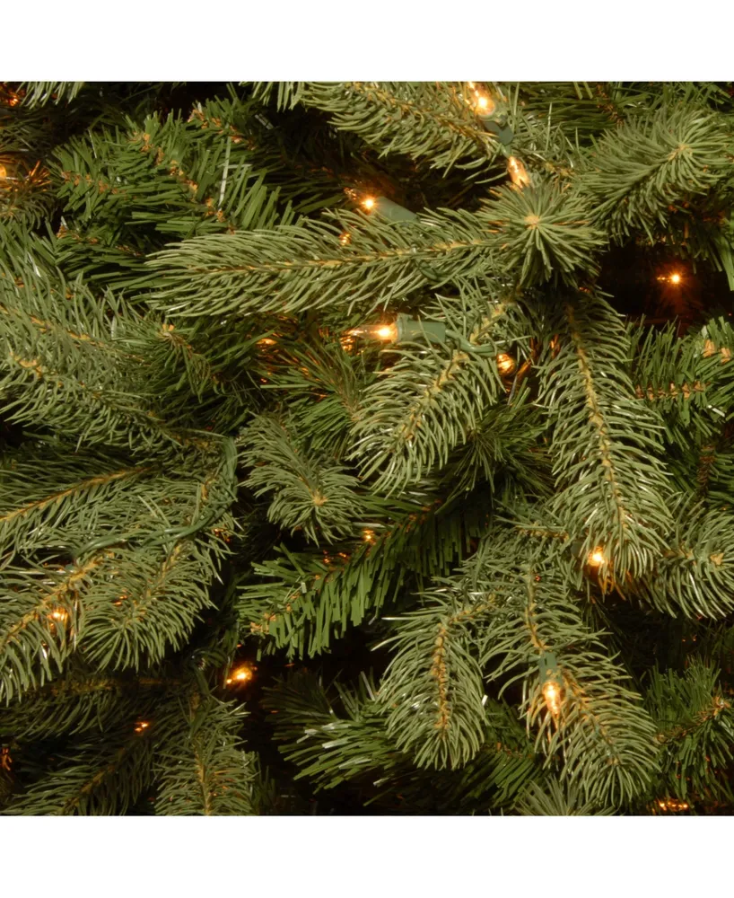 National Tree 4.5' "Feel Real" Downswept Douglas Fir Hinged Tree with 450 Clear Lights