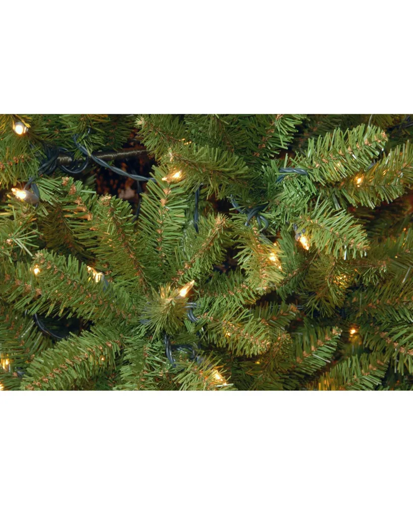 National Tree 7.5' Kingswood Fir Slim Hinged Tree with 450 Dual Color(R) Led Lights + PowerConnect System-9 Functions