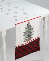 Spode Christmas Tree Tartan Multicolored 108" Runner