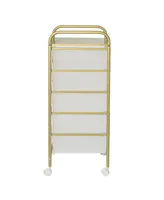 Honey Can Do -Drawer Rolling Storage Cart With Plastic Drawers