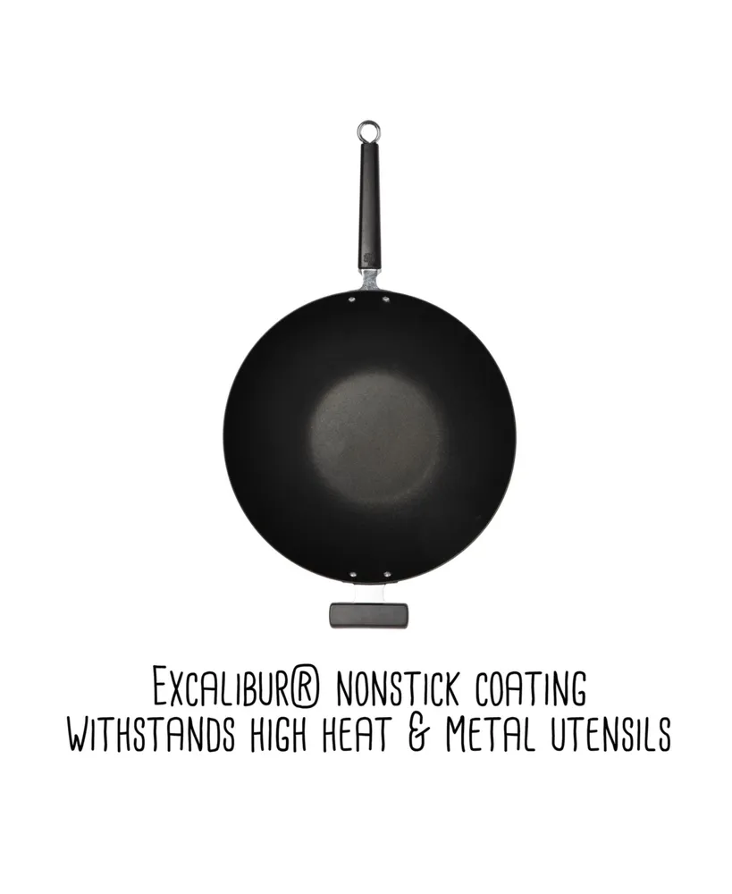 Joyce Chen Professional Series 14" Carbon Steel Excalibur Nonstick Wok with Phenolic Handles