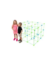 Funphix Supersized Glow in The Dark Fort Building Set, 154 Pieces