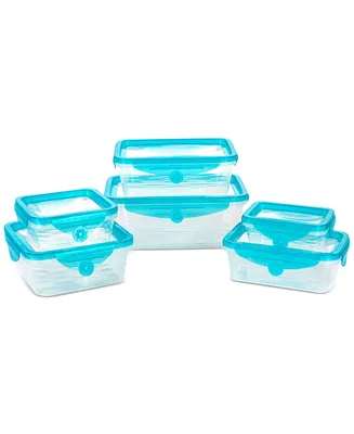 GraniteStone Stretch & Fresh 12-Pc. Food Storage Container Set with Silicone Lids