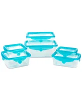 GraniteStone Stretch & Fresh 12-Pc. Food Storage Container Set with Silicone Lids