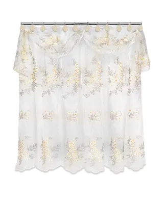 Bloomfield Sheer Shower Curtain with Valance
