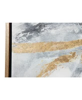 CosmoLiving by Cosmopolitan Gold Contemporary Abstract Canvas Wall Art, 30" x 40"