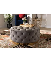 Sasha Glam and Luxe Round Cocktail Ottoman