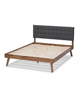 Closeout Devan Mid-Century Modern Full Platform Bed