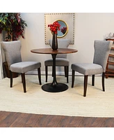 Alden Wood Top Round Dining Table