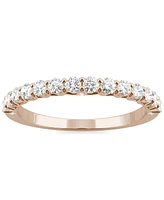 Charles & Colvard Moissanite Wedding Band (3/8 ct. t.w. Dew) 14k White, Yellow or Rose Gold