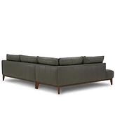 Jollene Leather 2-Pc. Sectional with Chaise, Created for Macy's