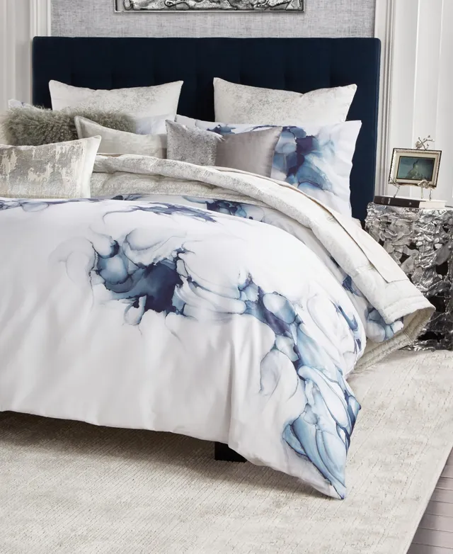 J. Queen New York Weston Blue Bedding Collection Woven Damask Print  Comforter Set