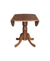 Round Dual Drop Leaf Pedestal Table