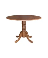 Round Dual Drop Leaf Pedestal Table