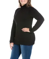 Women's Plus Classic Turtleneck Top