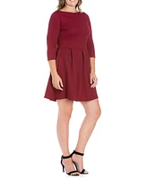 Women's Plus Perfect Fit and Flare Dress