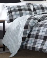 Eddie Bauer Lewis Plaid Atlantic Duvet Cover Set, King