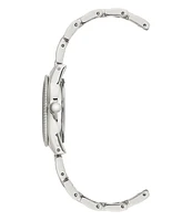 Anne Klein Gray Enamel and Silver-Tone Bracelet Watch 30mm