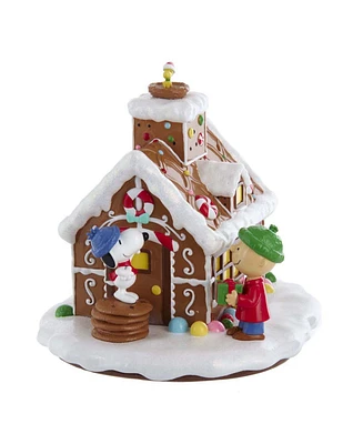 Kurt Adler Battery-Operated Peanuts Led Gingerbread House Table Piece