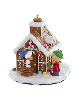 Kurt Adler Battery-Operated Peanuts Led Gingerbread House Table Piece